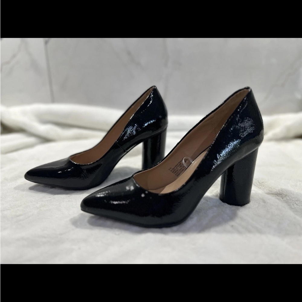 a new day Shiny Black Heels
